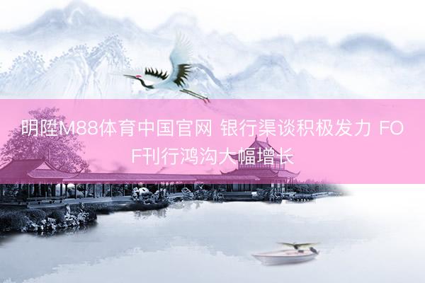 明陞M88体育中国官网 银行渠谈积极发力 FOF刊行鸿沟大幅增长