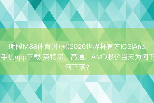 明陞M88体育(中国)2026世界杯官方IOS|Android手机app下载 英特尔、高通、AMD股价当天为何下落？