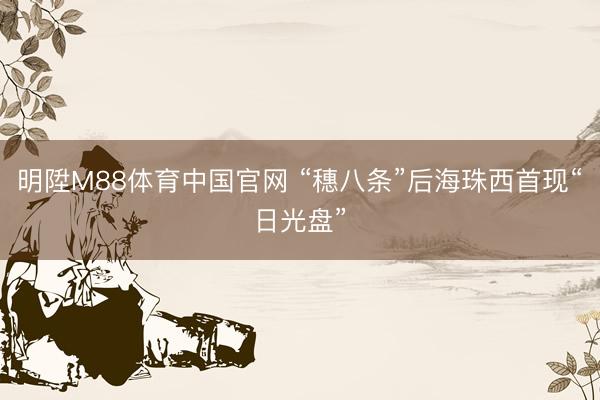 明陞M88体育中国官网 “穗八条”后海珠西首现“日光盘”