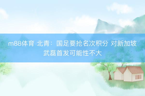 m88体育 北青：国足要抢名次积分 对新加坡武磊首发可能性不大