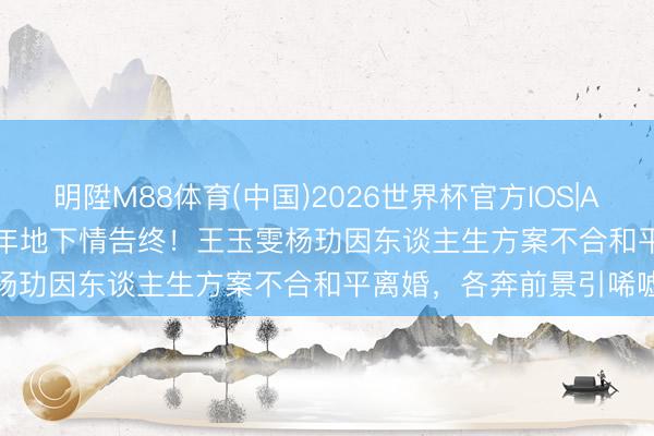 明陞M88体育(中国)2026世界杯官方IOS|Android手机app下载 五年地下情告终！王玉雯杨玏因东谈主生方案不合和平离婚，各奔前景引唏嘘